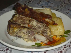 Свиные ребрышки с картошкой Мясо