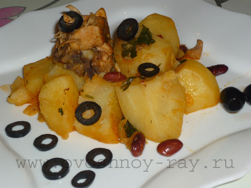 Рагу с курицей и овощами